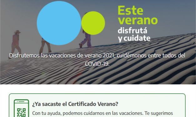 tramitá el certificado para veranear