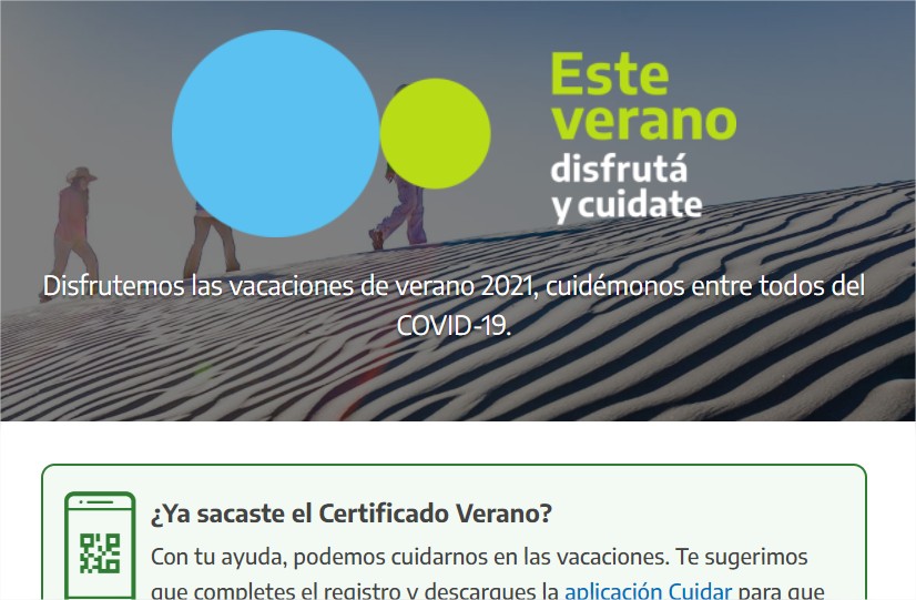 tramitá el certificado para veranear